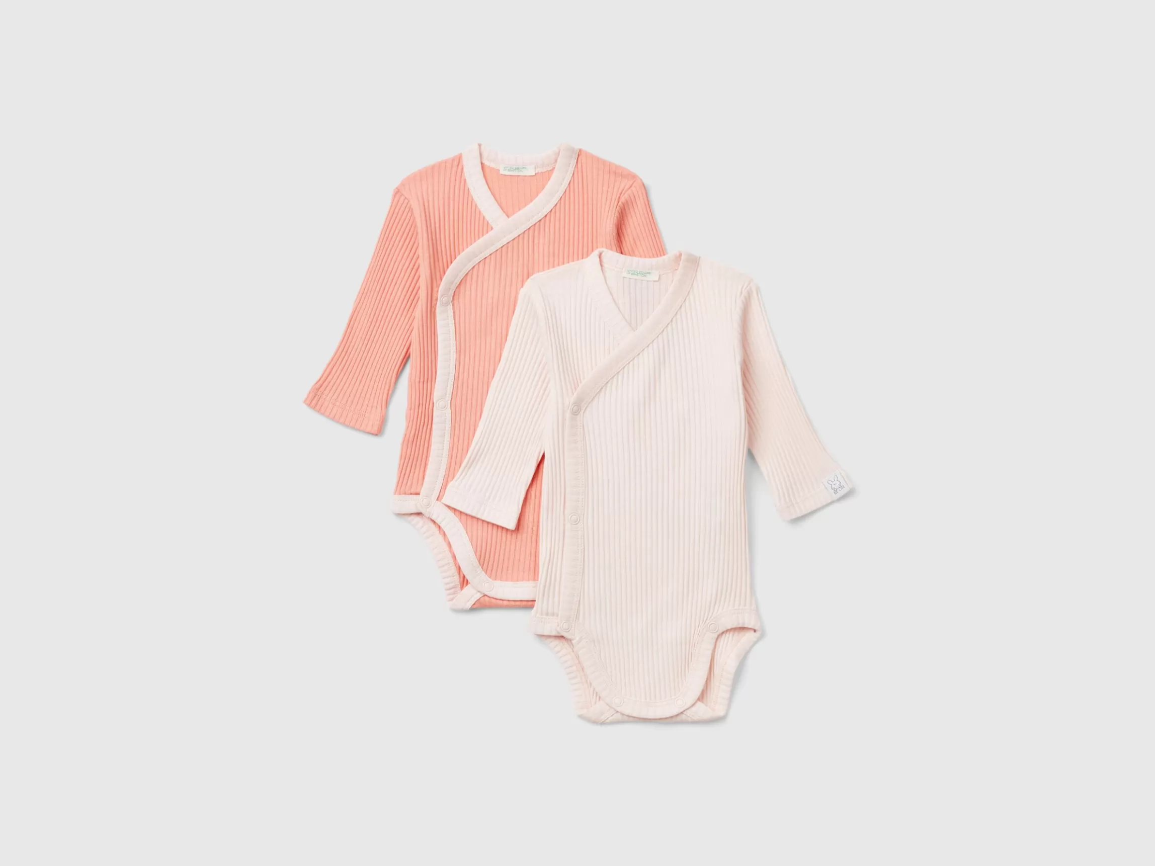 United Colors of Benetton Two long sleeve ribbed bodysuits