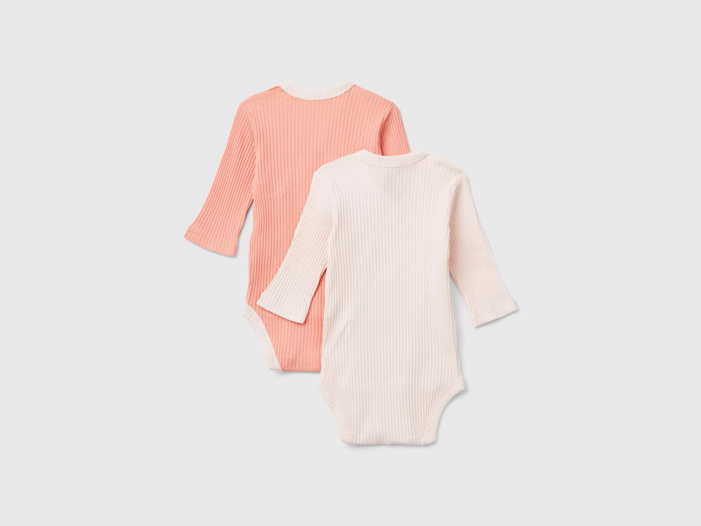 United Colors of Benetton Two long sleeve ribbed bodysuits