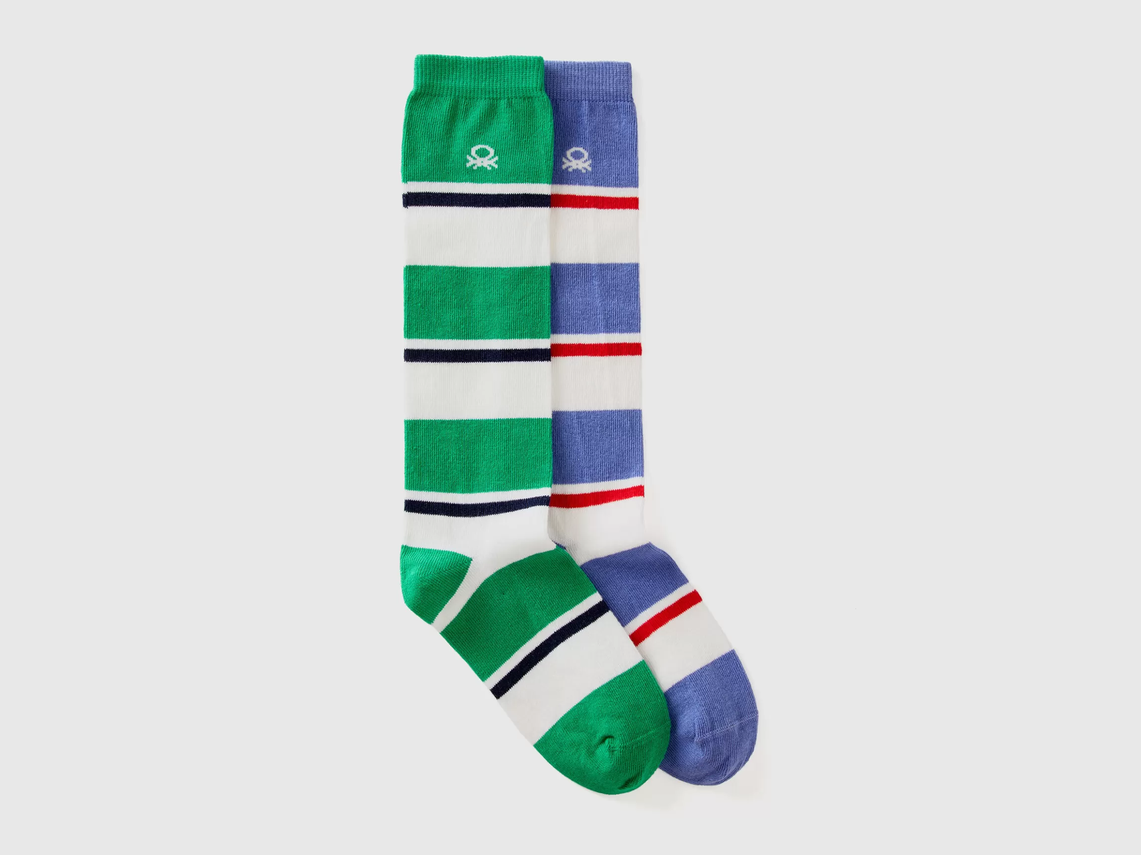 United Colors of Benetton Two pairs of multicolor striped socks