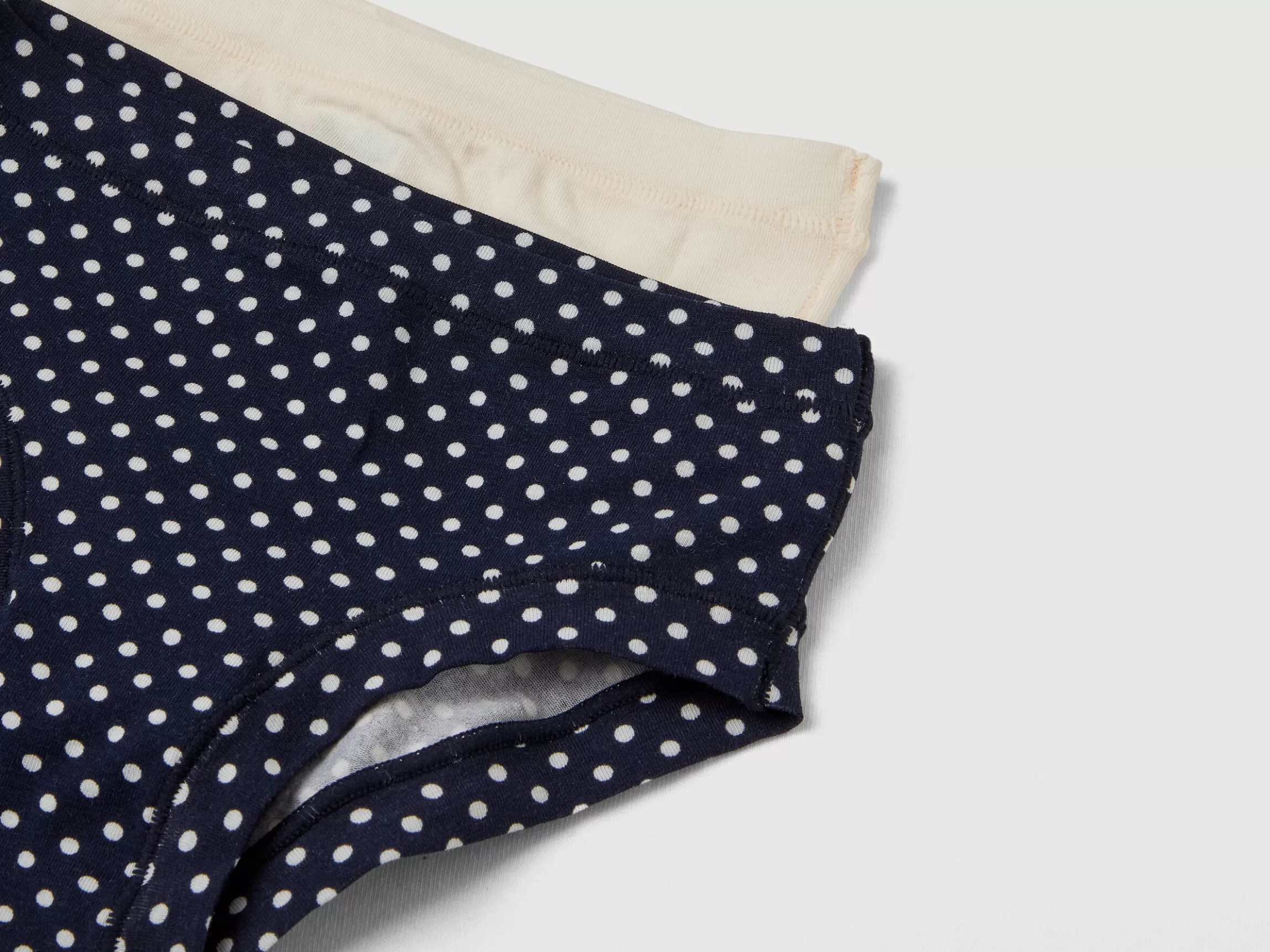 United Colors of Benetton Two pairs of underwear in stretch organic cotton blend