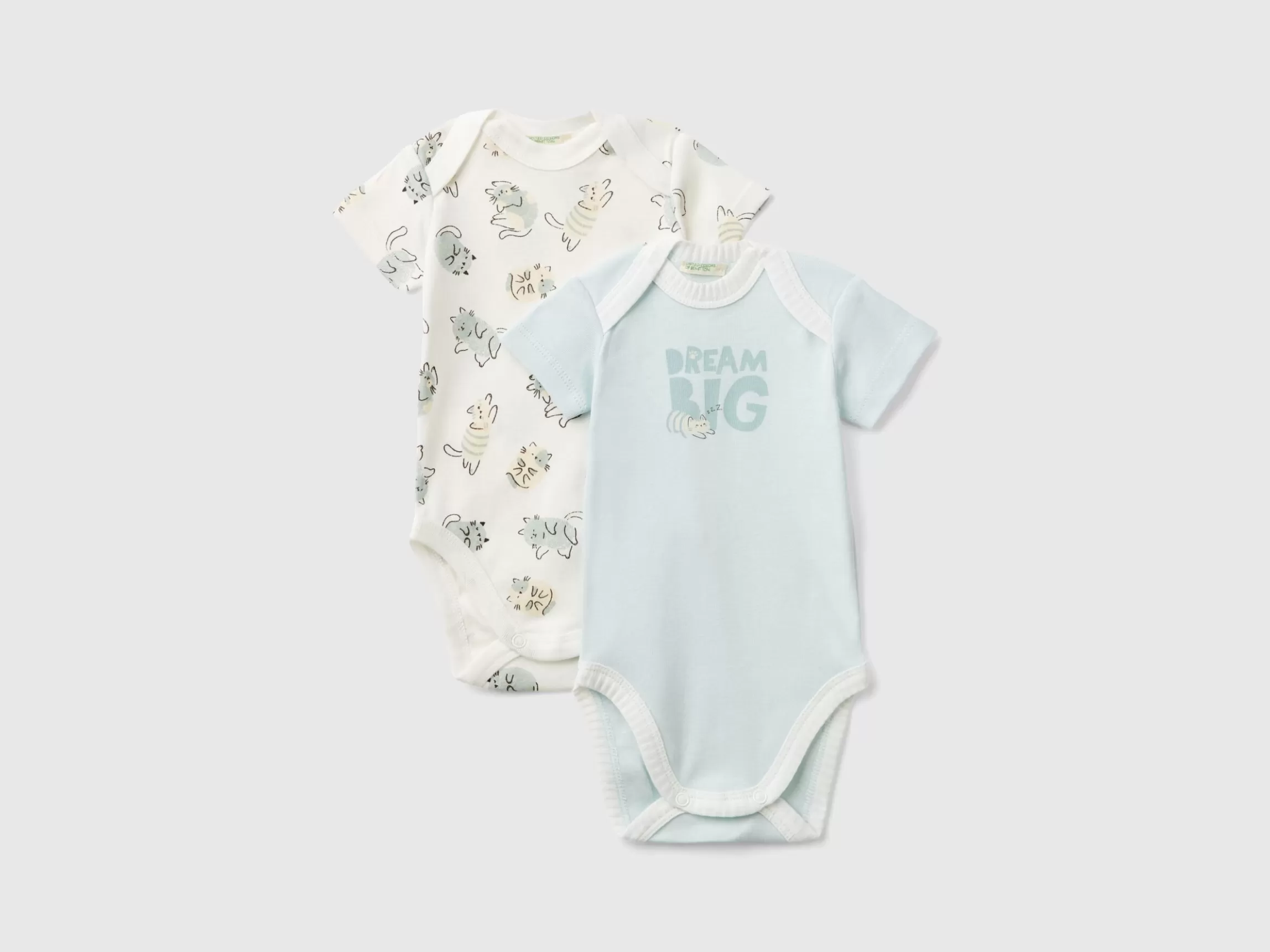 United Colors of Benetton Two short sleeve bodysuits in organic cotton