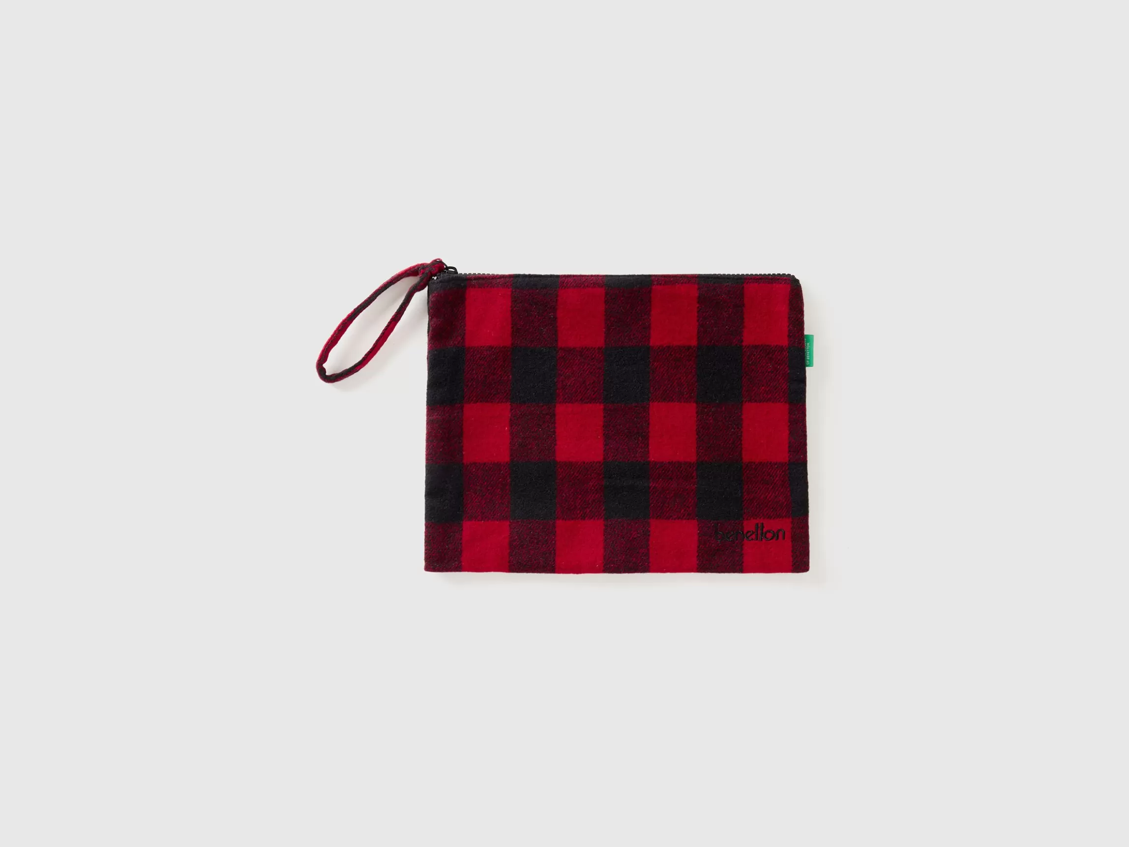 United Colors of Benetton Two-tone check clutch