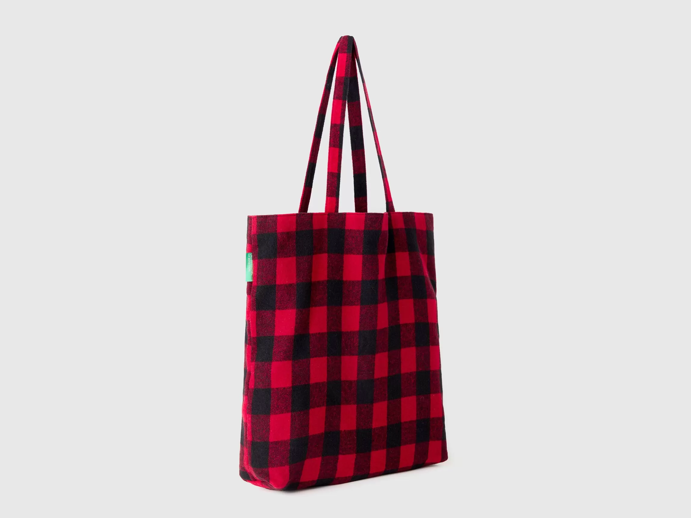 United Colors of Benetton Two-tone check tote bag