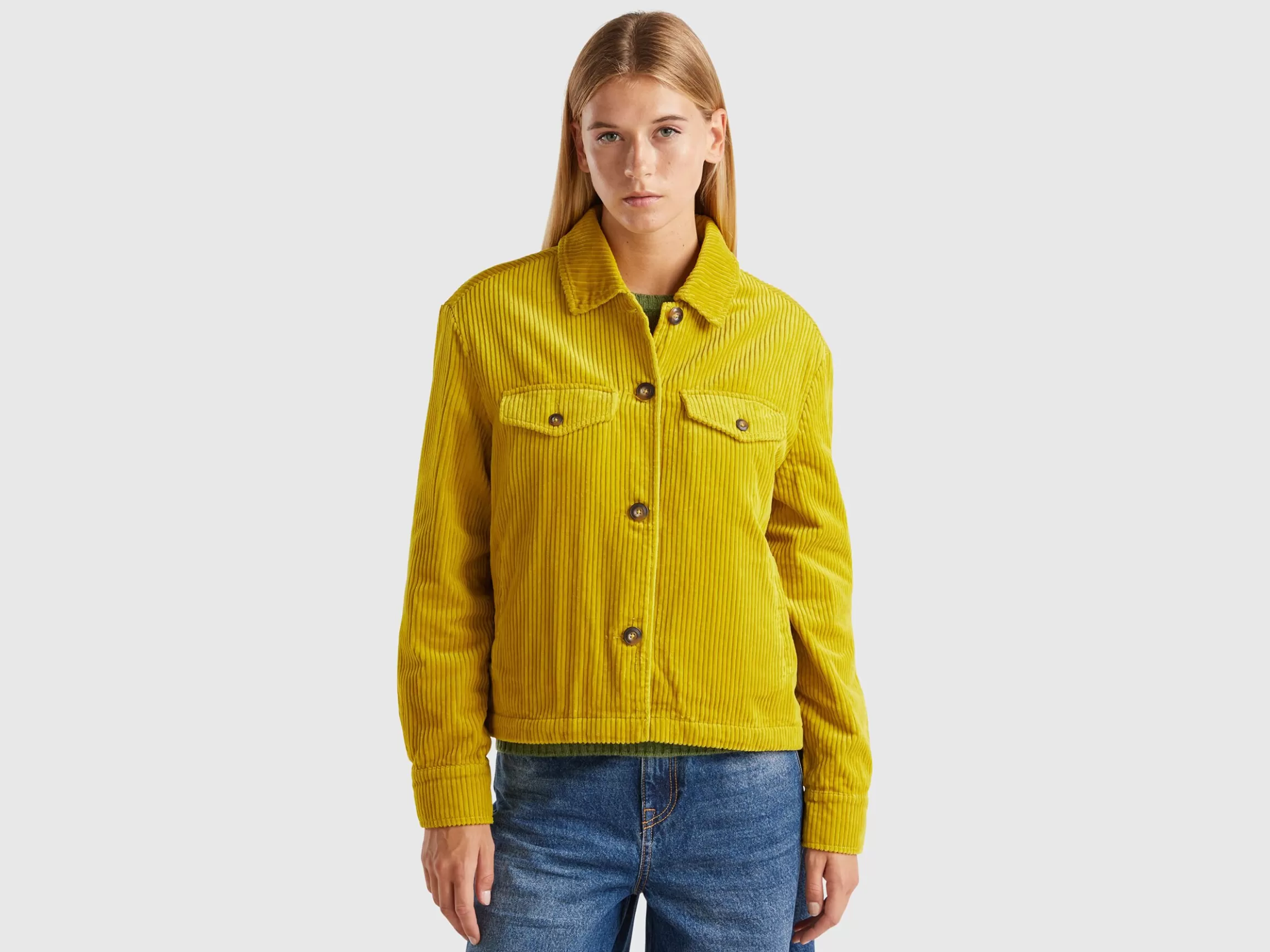 United Colors of Benetton Velvet jacket with teddy lining