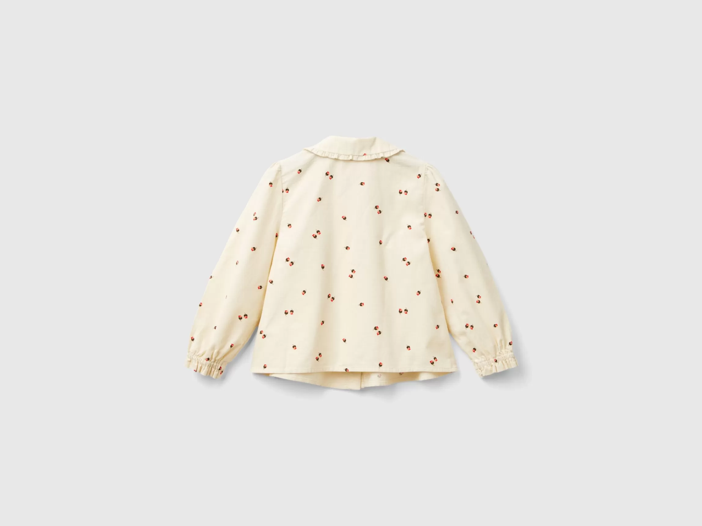 United Colors of Benetton Velvet shirt with rose print