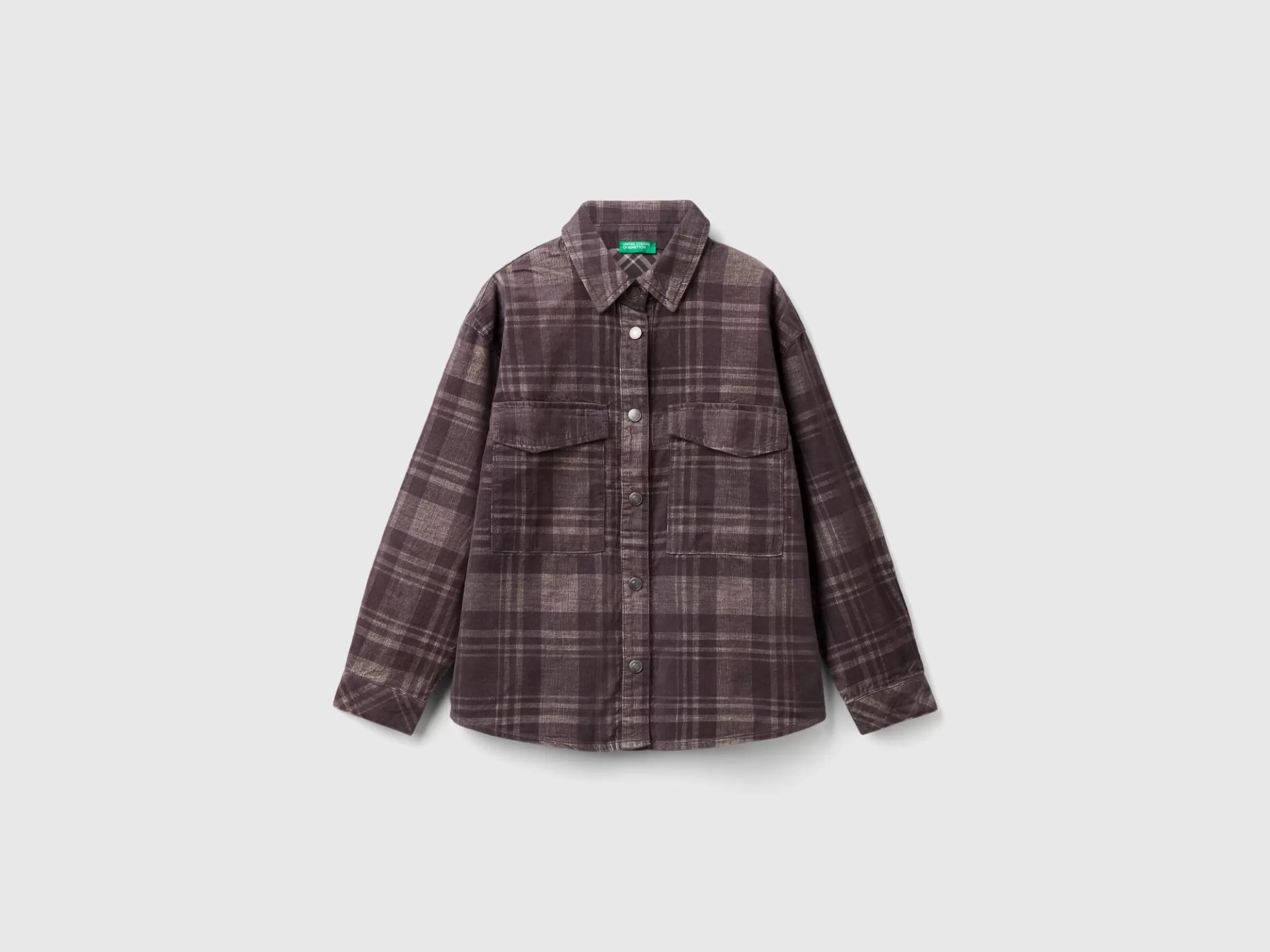 United Colors of Benetton Velvet tartan shirt