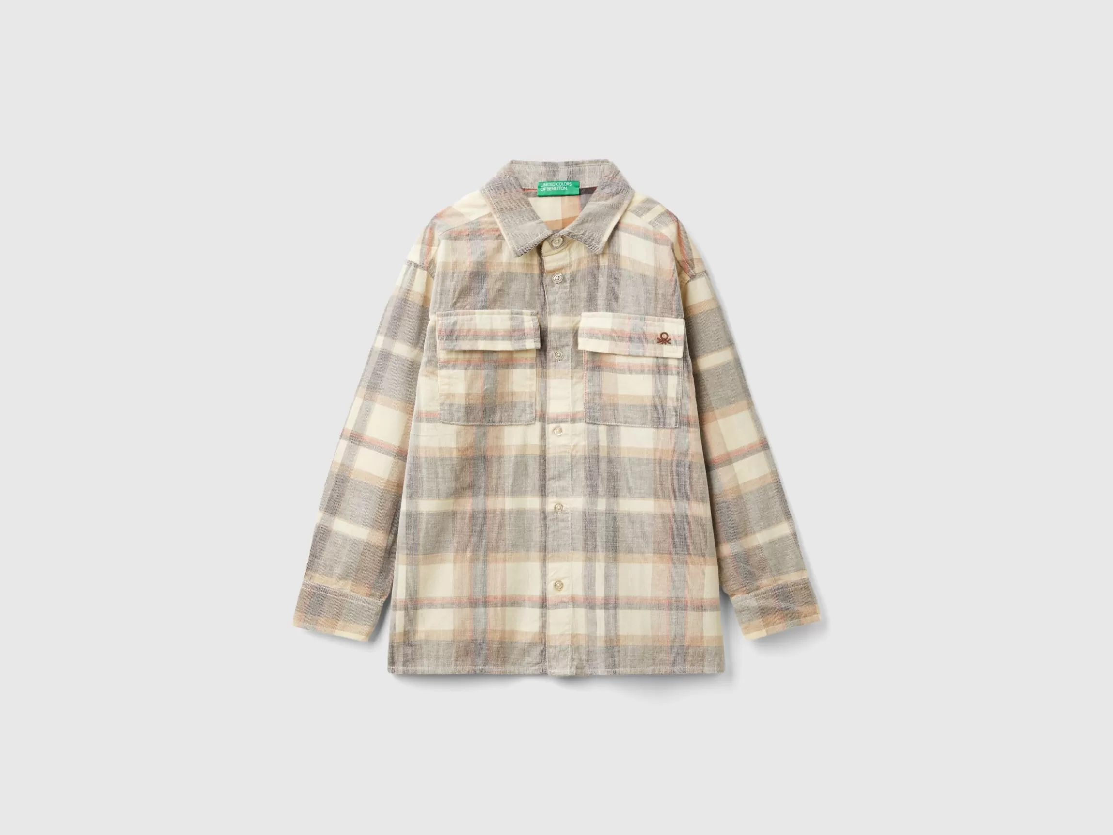 United Colors of Benetton Velvet tartan shirt