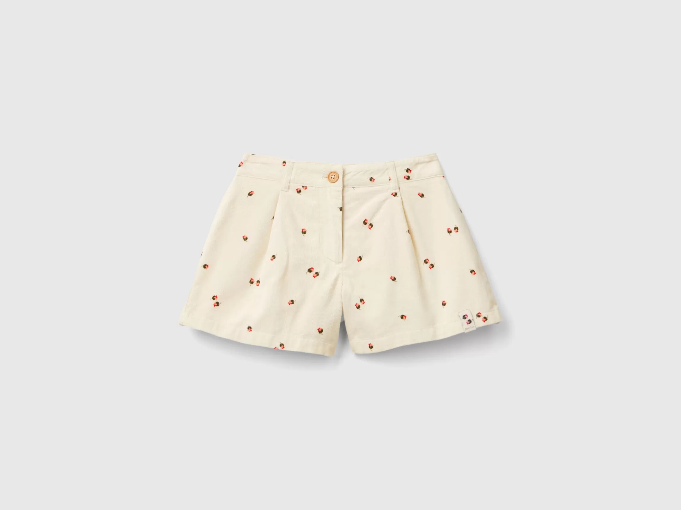 United Colors of Benetton Velvet trousers with rose print