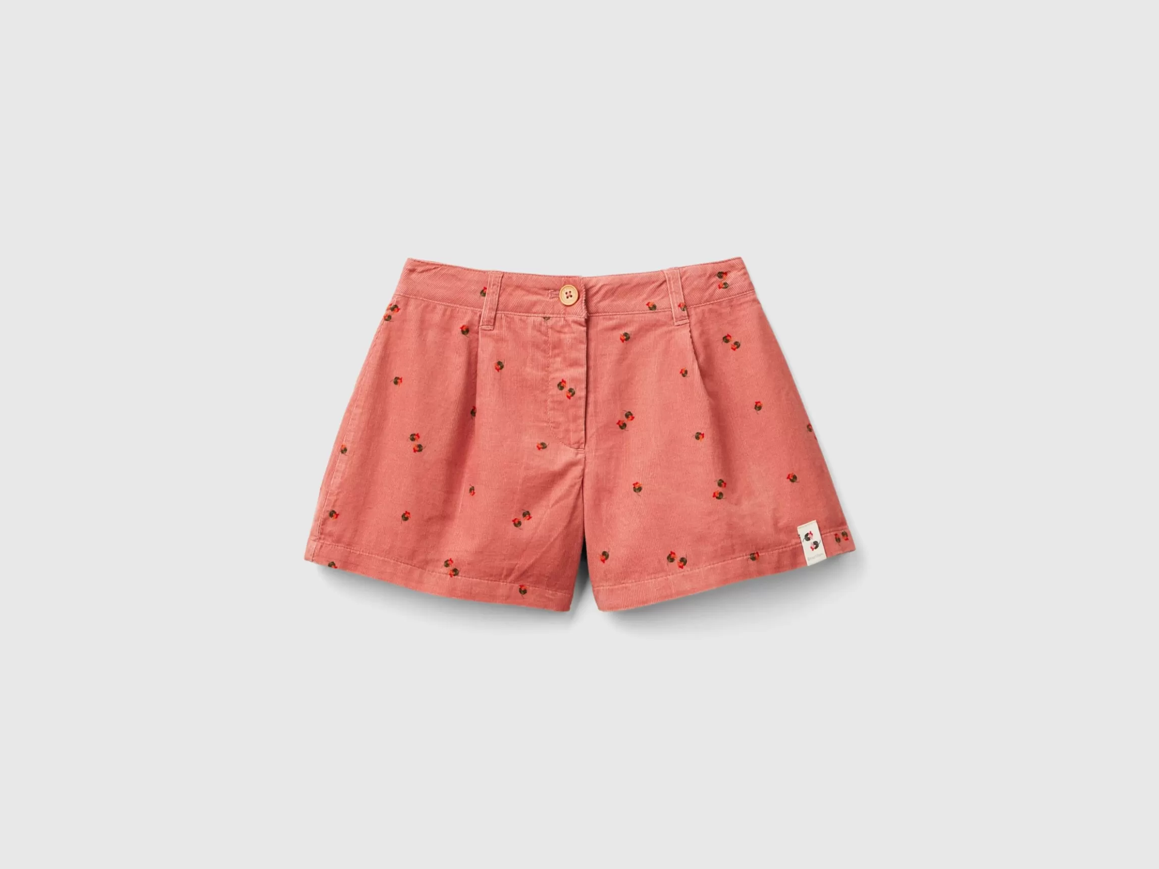United Colors of Benetton Velvet trousers with rose print