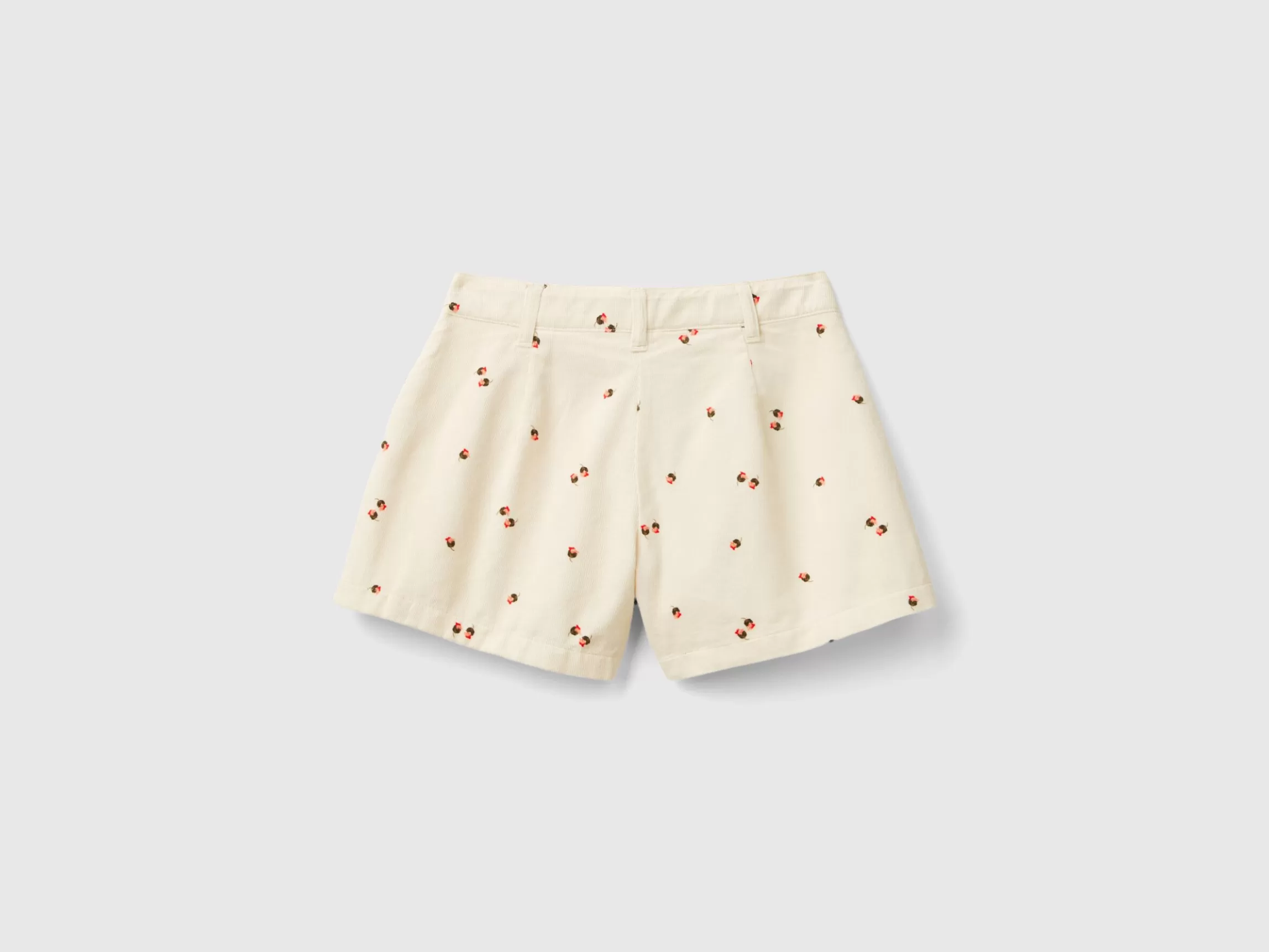 United Colors of Benetton Velvet trousers with rose print