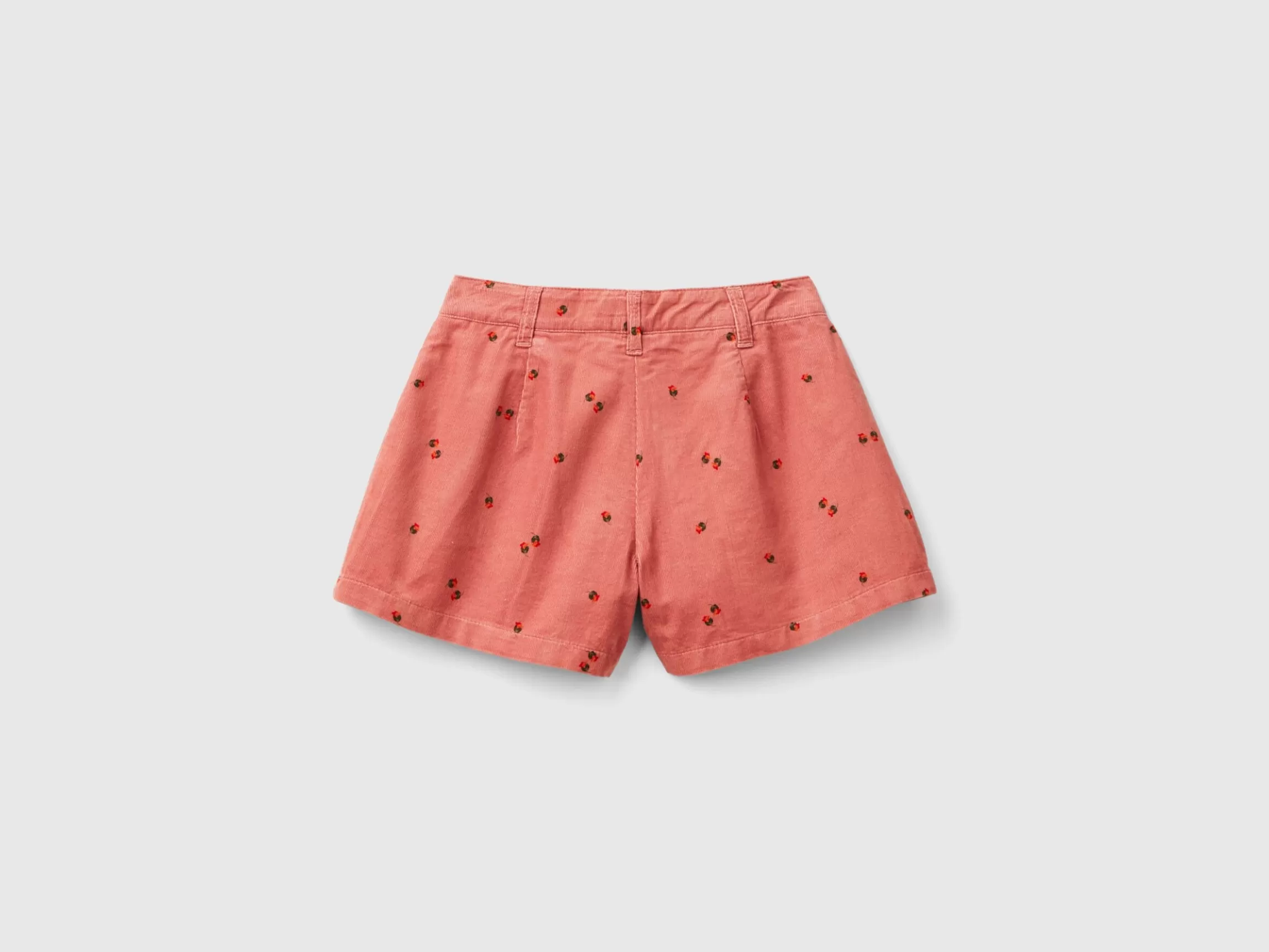 United Colors of Benetton Velvet trousers with rose print