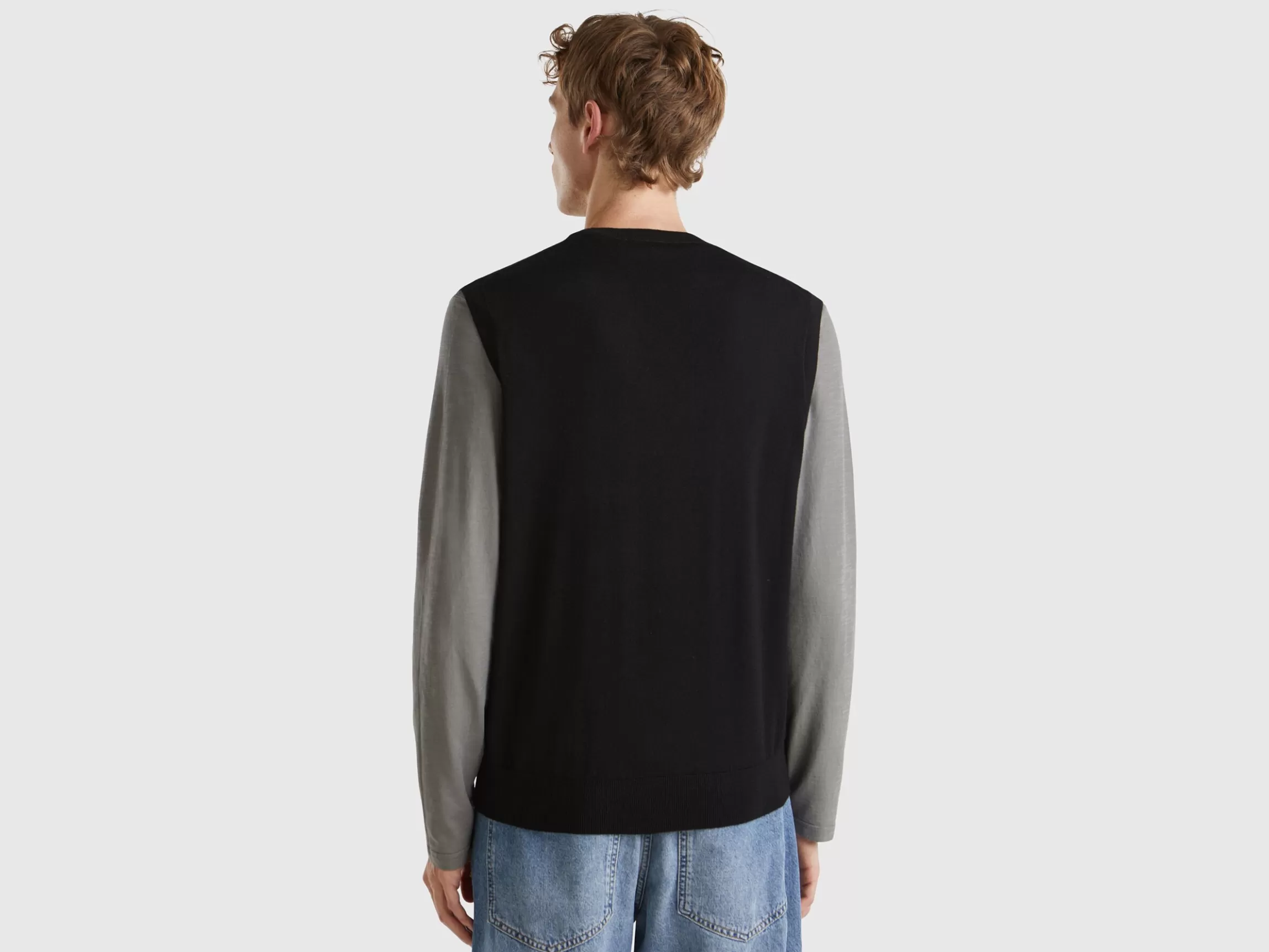 United Colors of Benetton Vest in pure Merino wool