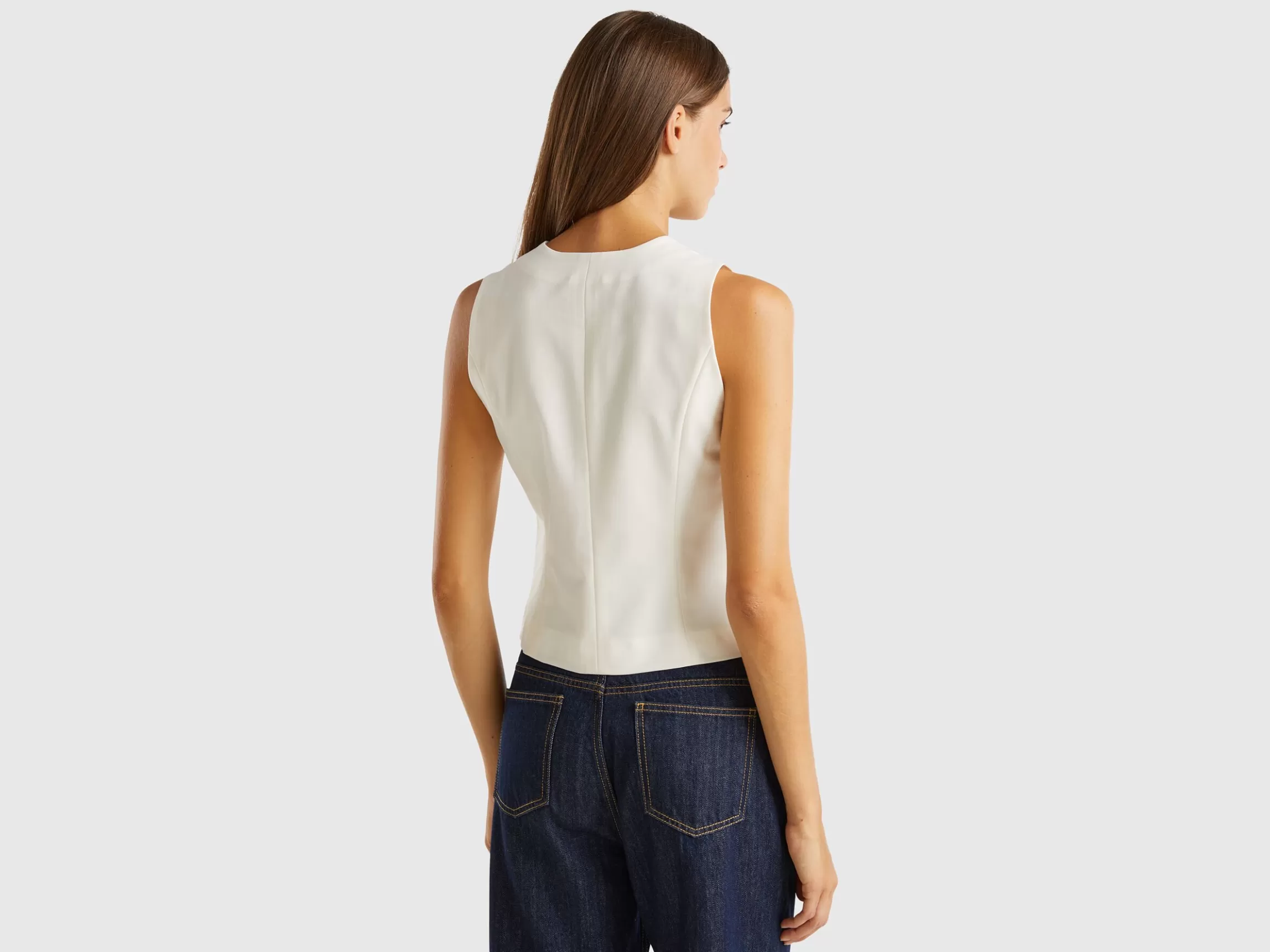 United Colors of Benetton Vest in stretch viscose blend