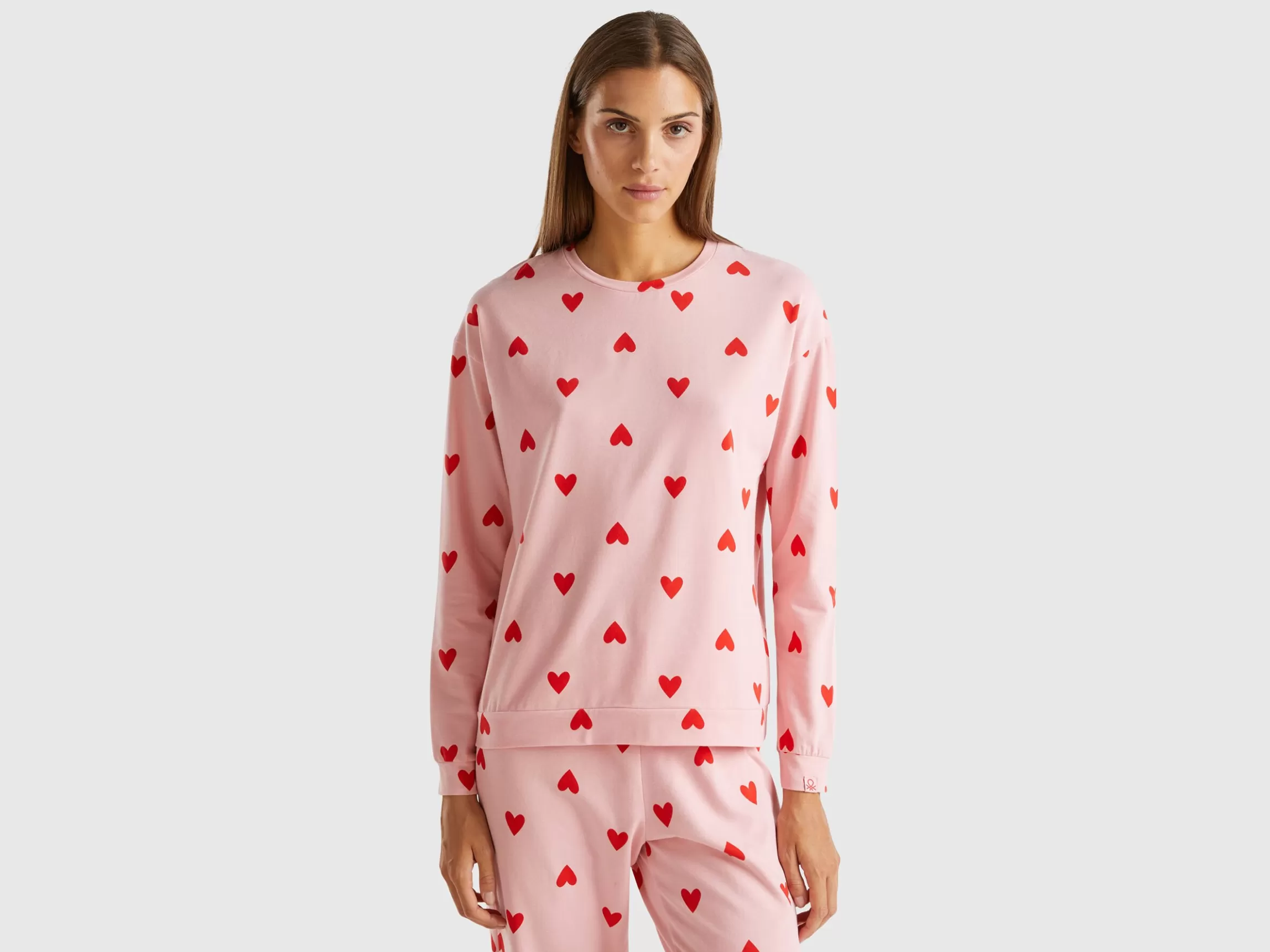 United Colors of Benetton Warm cotton t-shirt with hearts