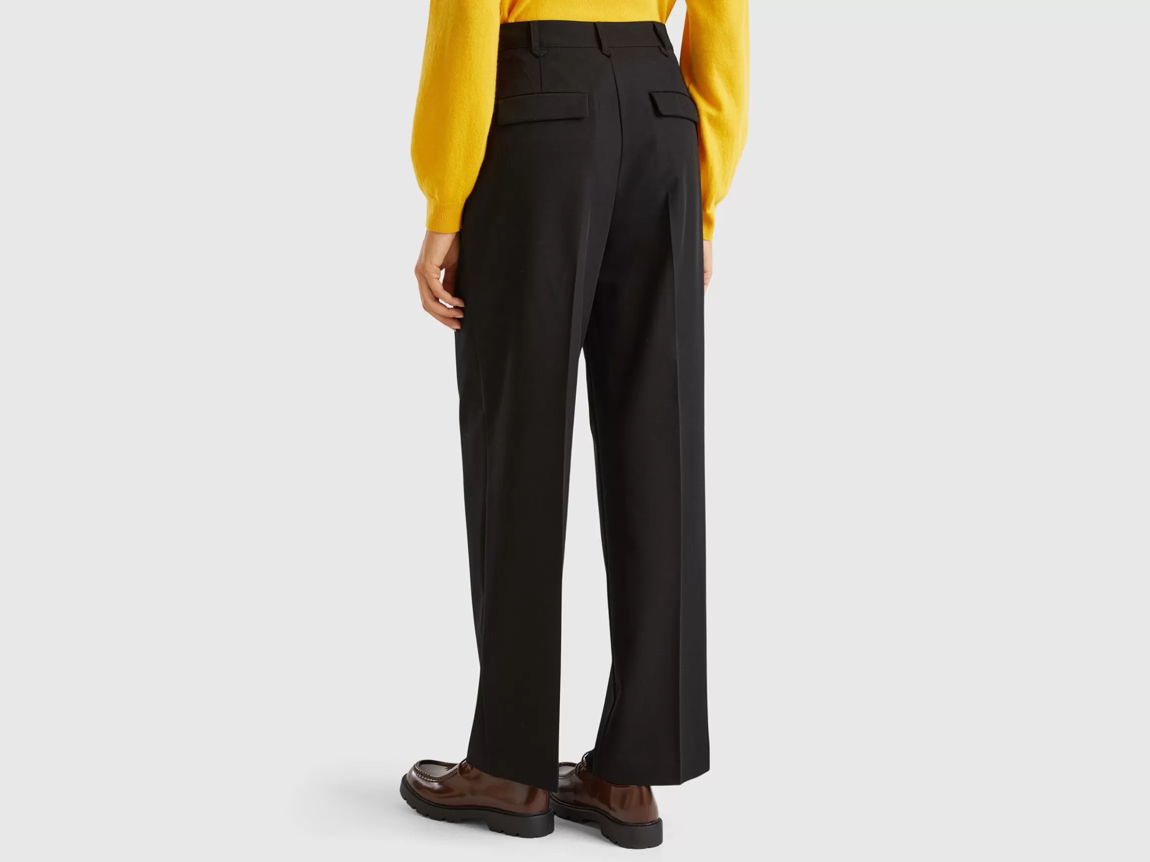 United Colors of Benetton Wide trousers in stretch viscose blend
