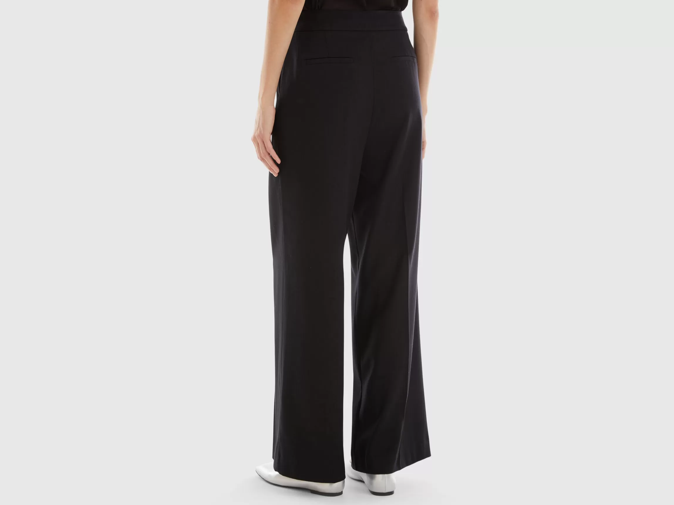 United Colors of Benetton Wide trousers in wool and viscose blend