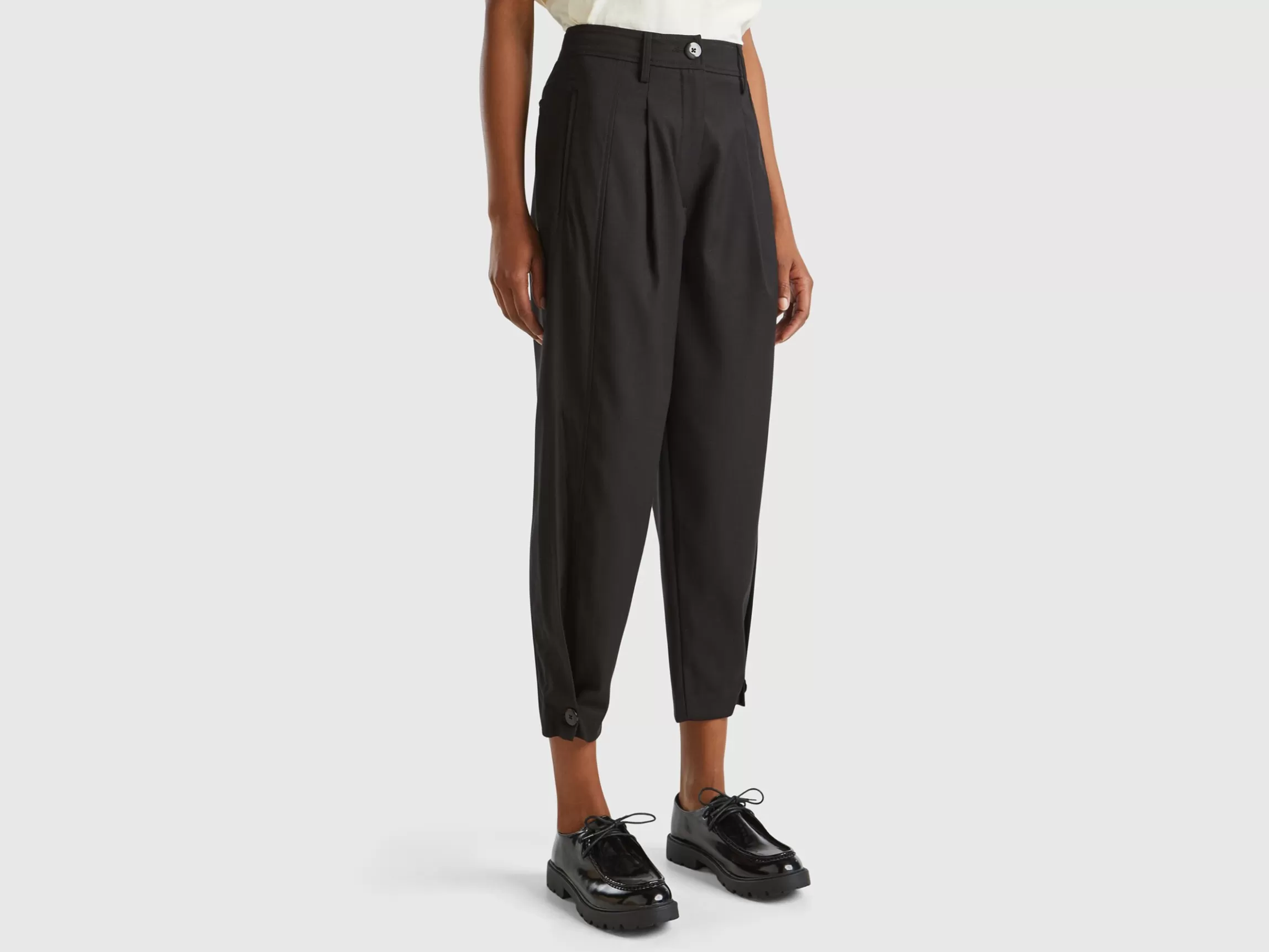 United Colors of Benetton Wide trousers in wool blend