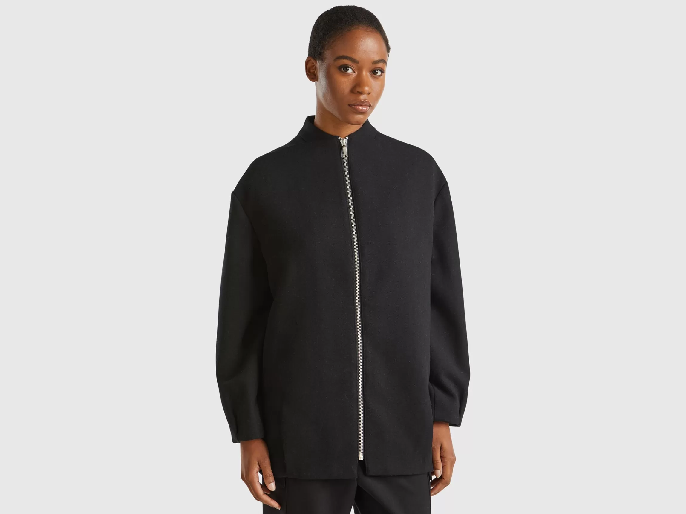 United Colors of Benetton Wool blend bomber coat