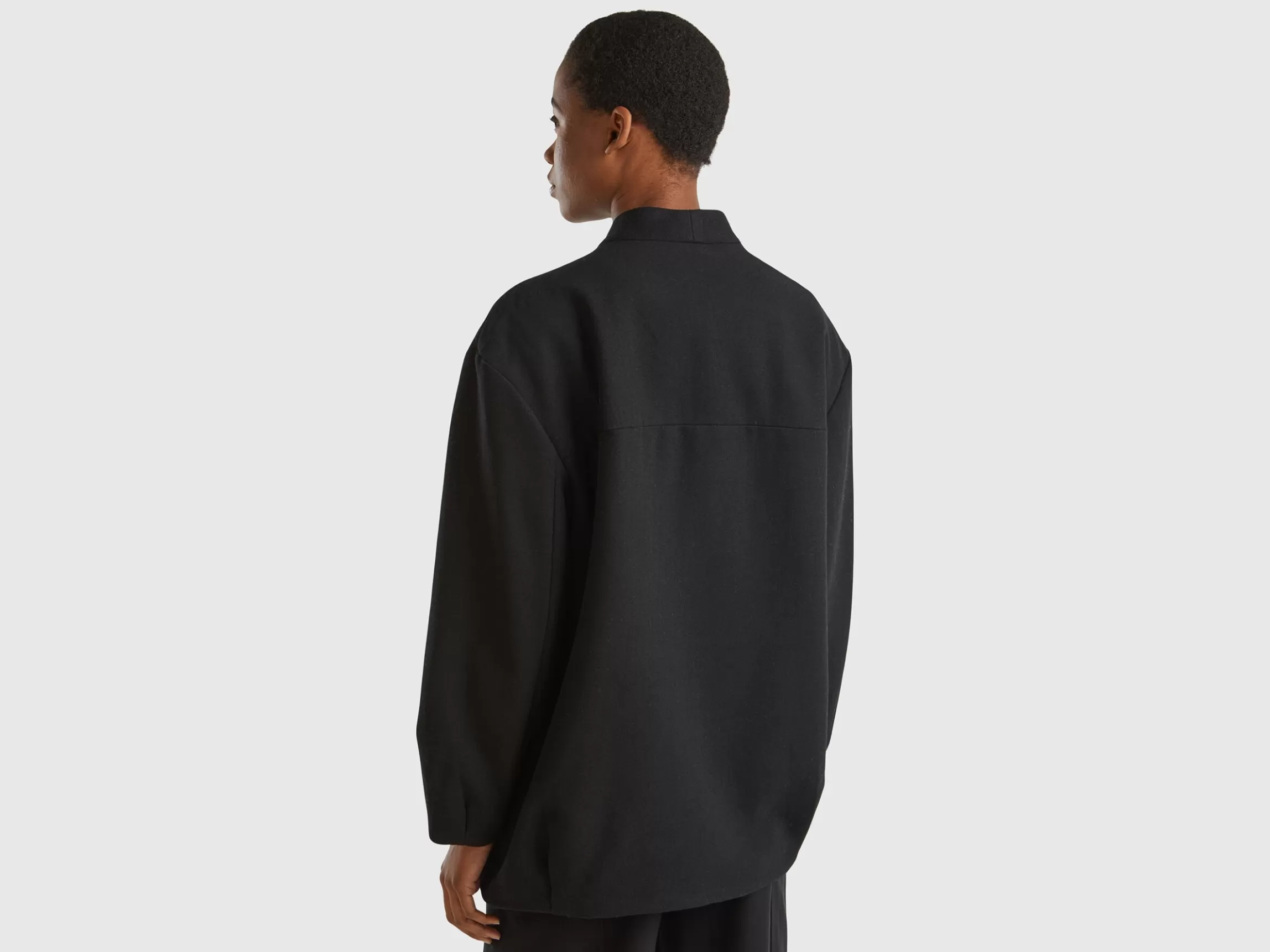 United Colors of Benetton Wool blend bomber coat