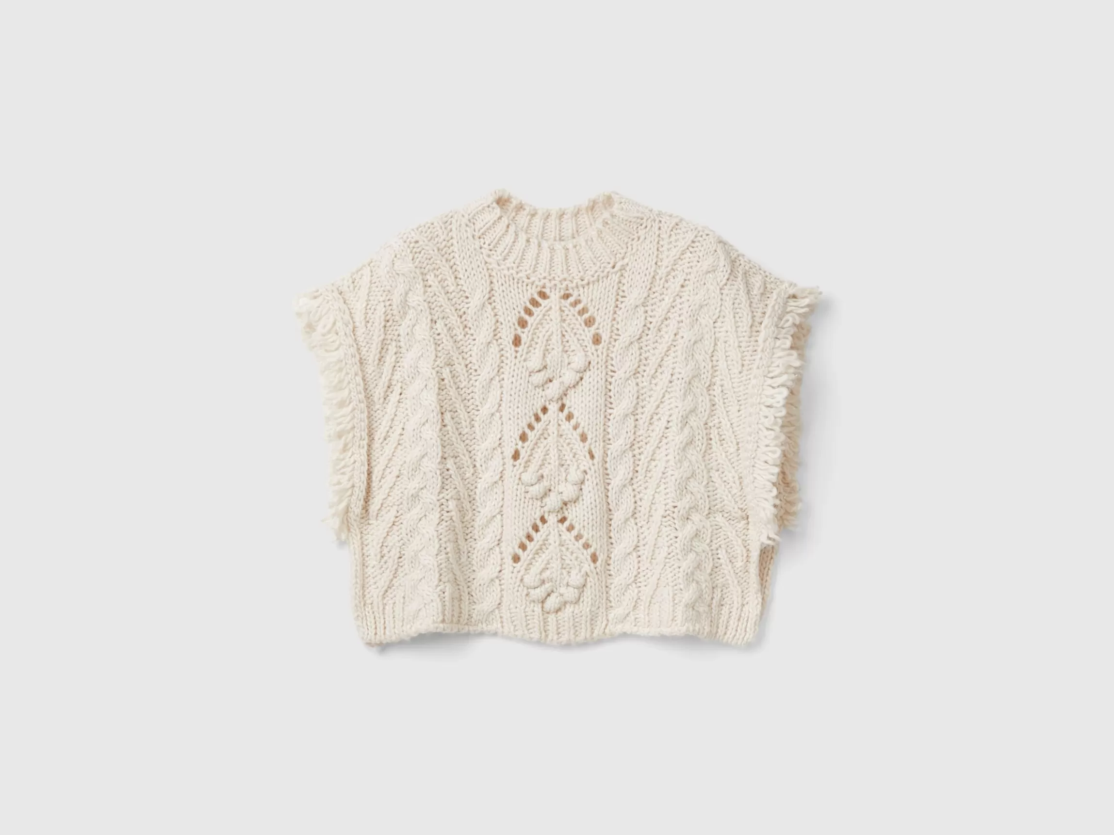 United Colors of Benetton Wool blend knit cape