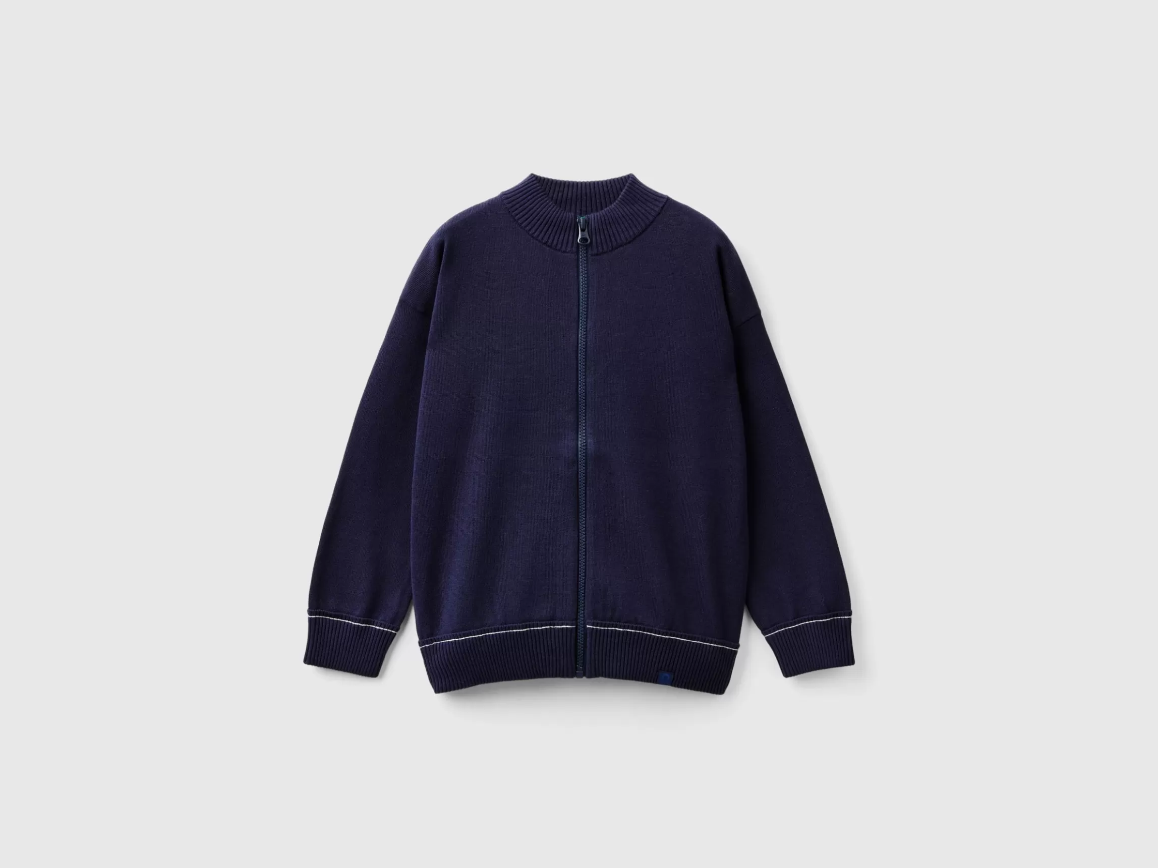 United Colors of Benetton Zip-up cotton cardigan