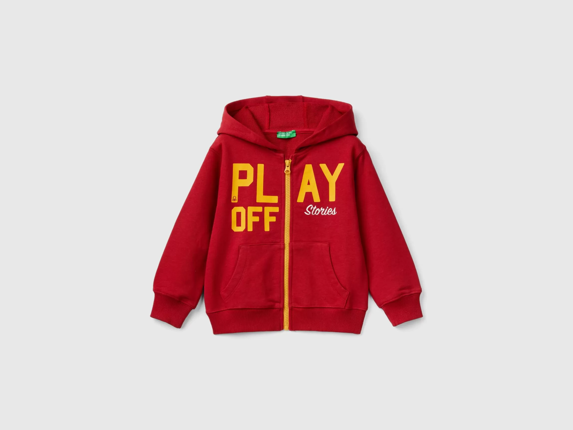 United Colors of Benetton Zip-up sweatshirt with print