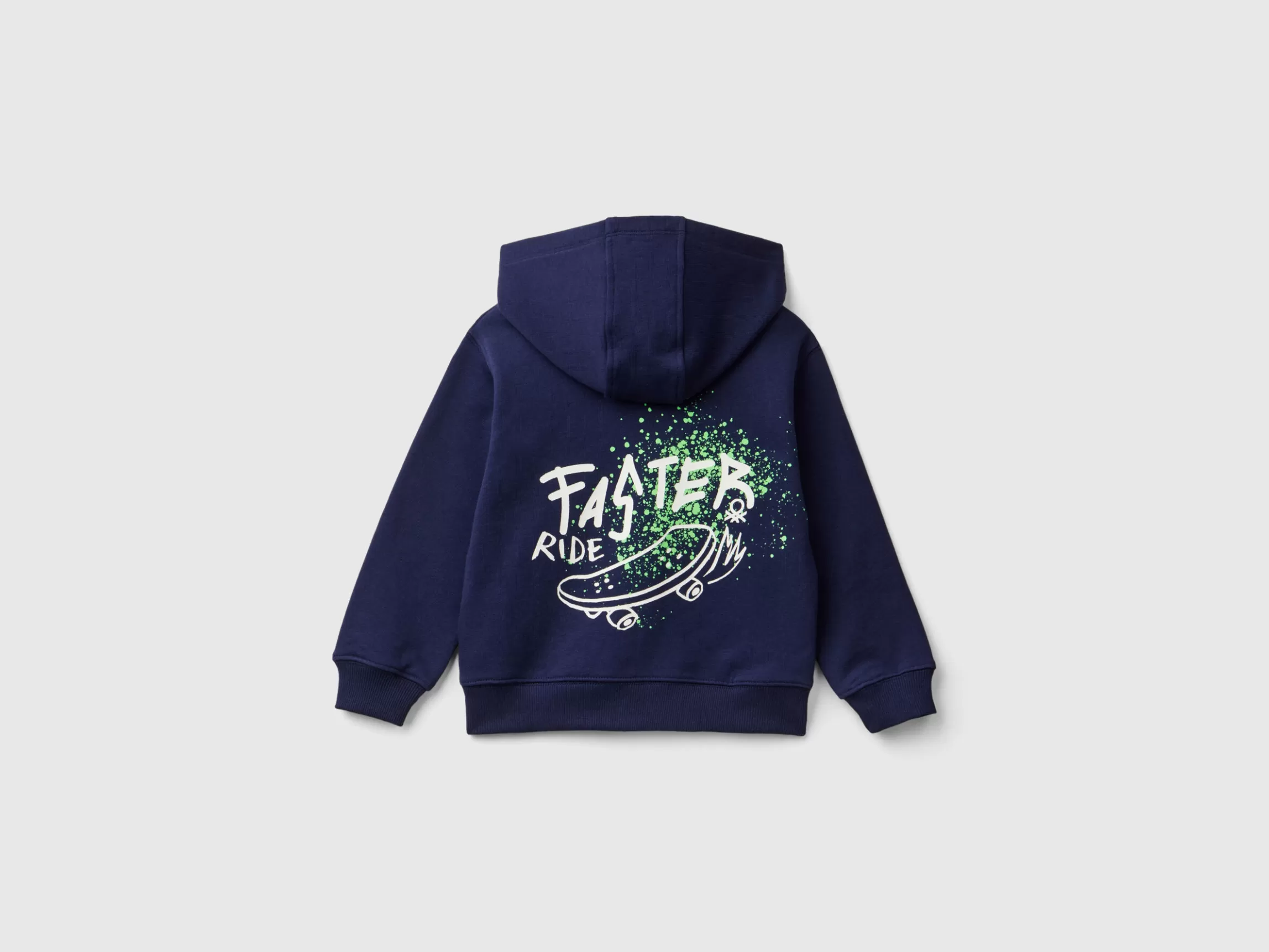 United Colors of Benetton Zip-up sweatshirt with print